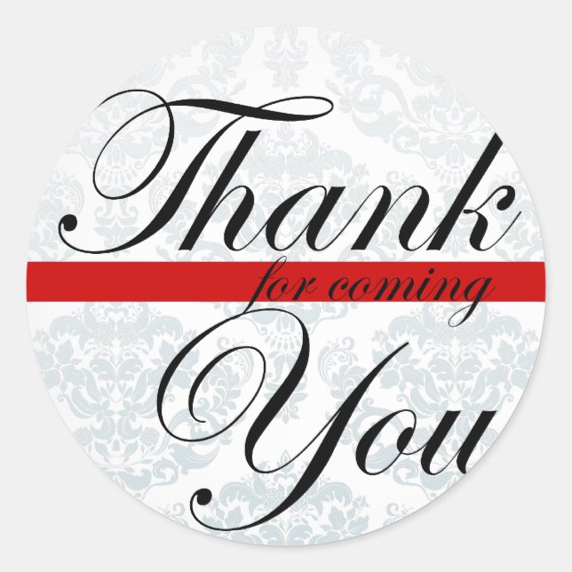 Rond Merci pour Red Sticker (Devant)