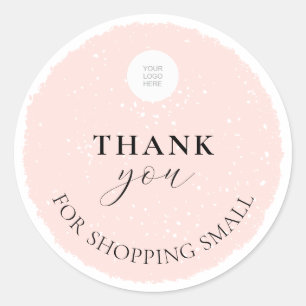 Rond Merci Pour Shopping Petit Avec Sticker Logo