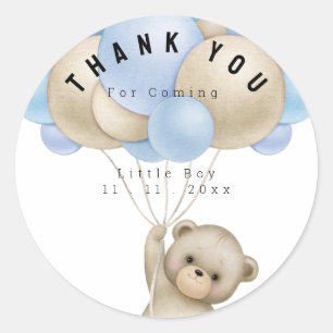 Rond Merci Pour Sticker À Balloon En Teddy