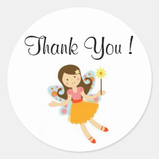 Rond merci sticker avec fairy