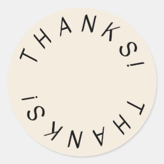 Rond Merci ! Sticker minimaliste en Merci de conception