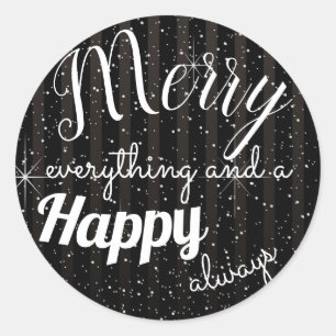 Rond Merry Happy - Sticker Cercle