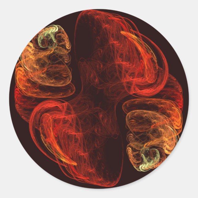 Rond Métamorphose Sticker Abstrait Art Round (Devant)