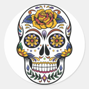 Rond Mexican Skull Sticker