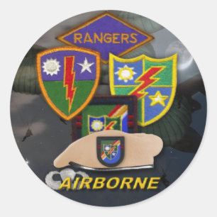 Rond militaires rangers anciens scrapbooking sticker