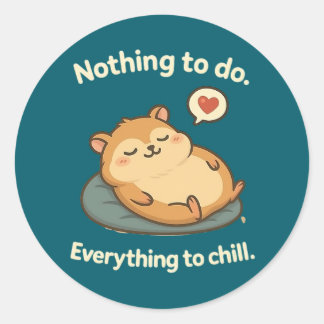 Rond "Mode détente - Sticker à hamster Chubby"