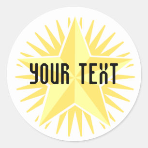Rond Modèle Gold Star Sticker