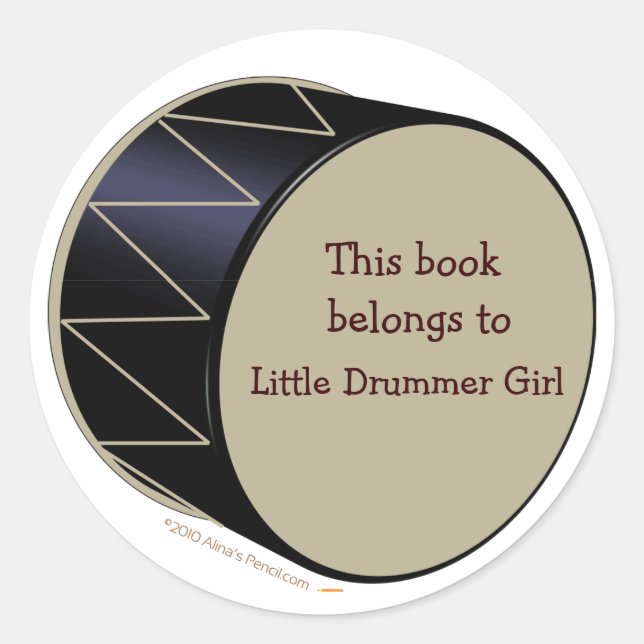 Rond Modèle Sticker Personnalisable Bass Drum Boplate (Devant)