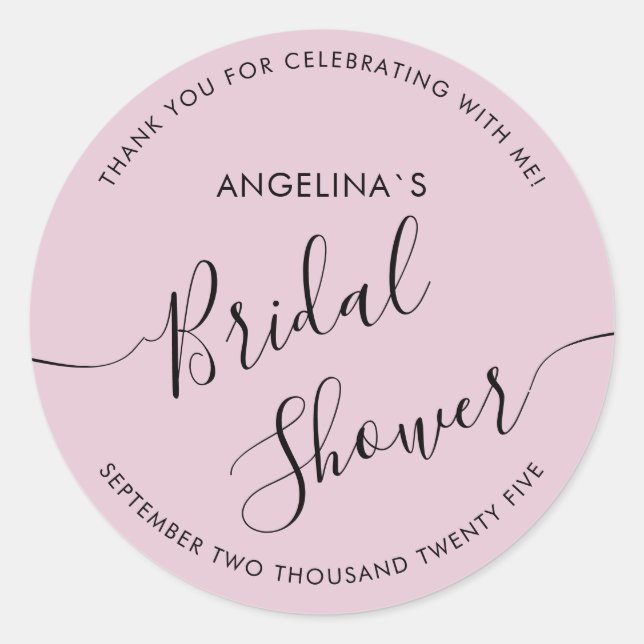 Rond Modern Bride Shower Square Sticker  (Devant)