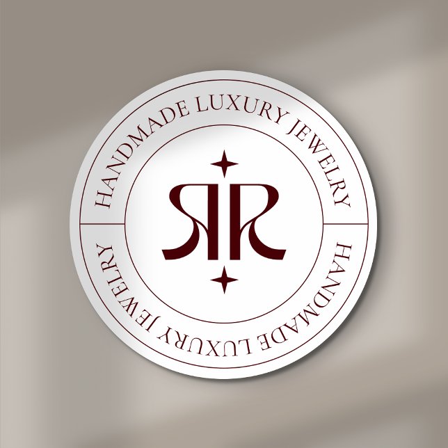 Rond Modern Logo Product Packaging Sticker (Créateur téléchargé)