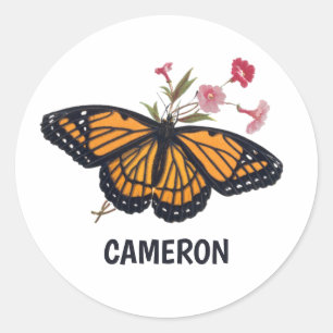 Rond Monarque Papillon Personnalisé Sticker de l'école