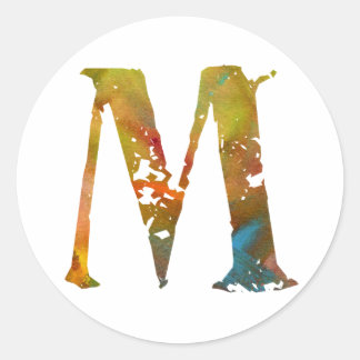 Rond Monogramme - M - Sticker