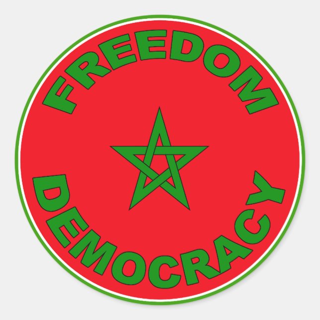 Rond Morocco Freedom Sticker (Devant)