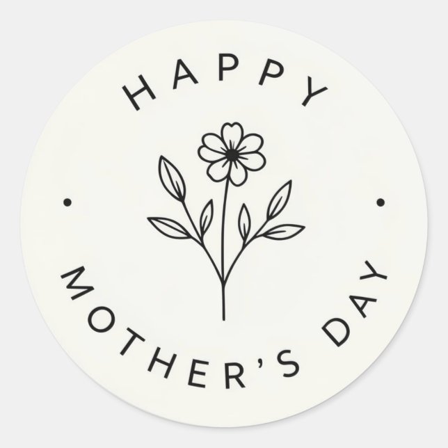 Rond Mother's Day Classic Round Sticker (Devant)
