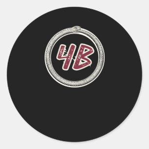 Rond Mouvement Ouroboros Snake #4b Sticker