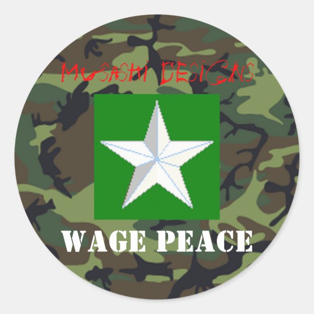 Rond Musashi conçoit un Sticker pour la paix salariale (Devant)