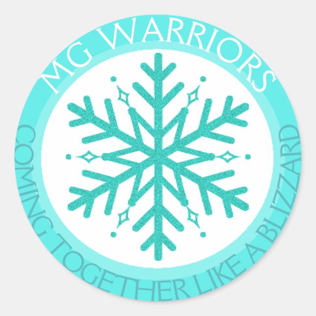 Rond Myasthenia Gravis No Two Snowflakes sticker (Devant)