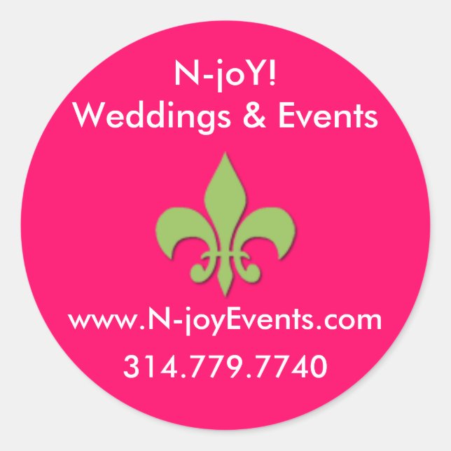 Rond N-joY ! Sticker Fleur de lis Seal. (Devant)