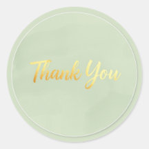 Neutral Minimalist Thank You Sticker