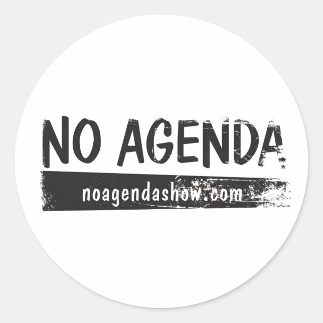 Rond No Agenda-Nom-Retro Sticker Round (Devant)