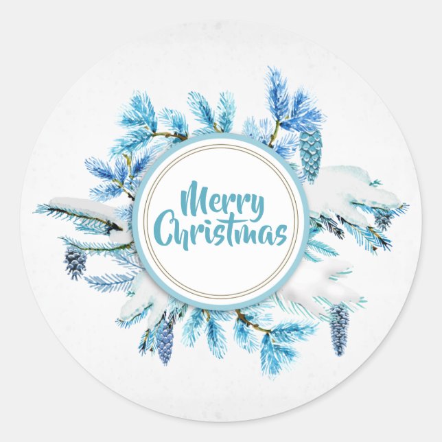 Rond Noël vintage Floral | Sticker (Devant)