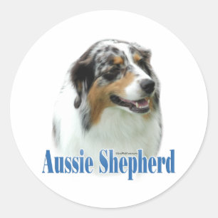 Rond Nom du berger australien - Sticker