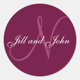 Rond Noms et Sticker Monogramme N initial