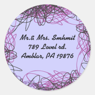 Rond NOTES MUSICALES CRAZY Sticker Bar Mitzvah Sticker