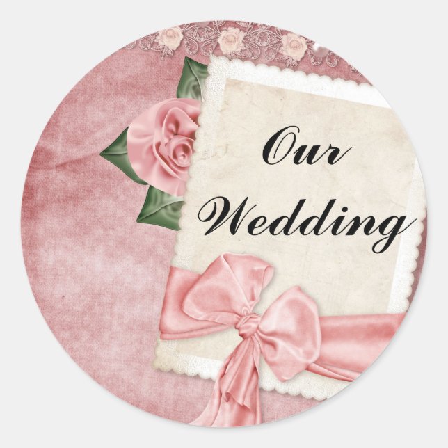 Rond Notre Sticker Mariage (Devant)