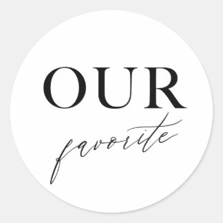 Rond Notre Sticker Sac de traitement préféré Mariage pe