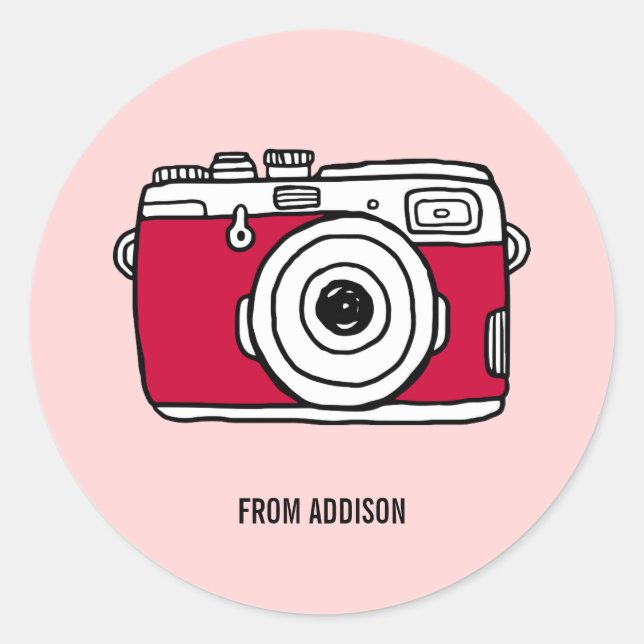 Rond Nous Cliquer Juste Caméra Sticker Valentine (Devant)