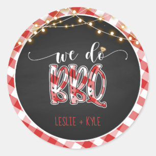 Rond Nous faisons BBQ Round Sticker - En vichy - Custom