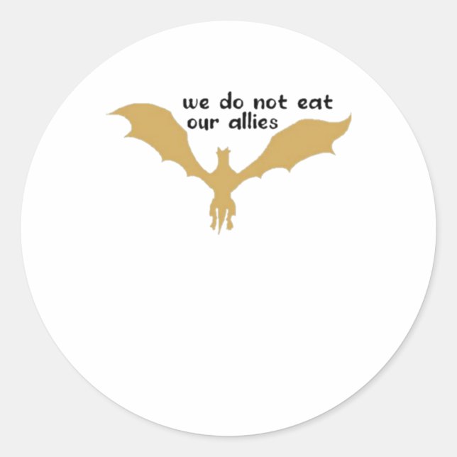 Rond Nous Ne Mangeons Pas Nos Alliés - Sticker Dragon (Devant)