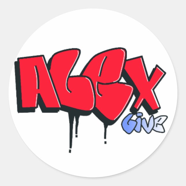 Rond Nouveau Sticker Alex Live (Devant)