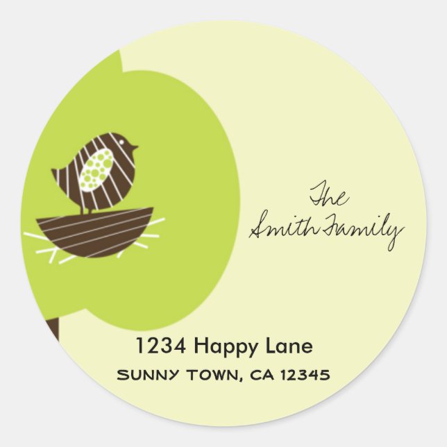 Rond Nouveau Sticker de nid (Devant)