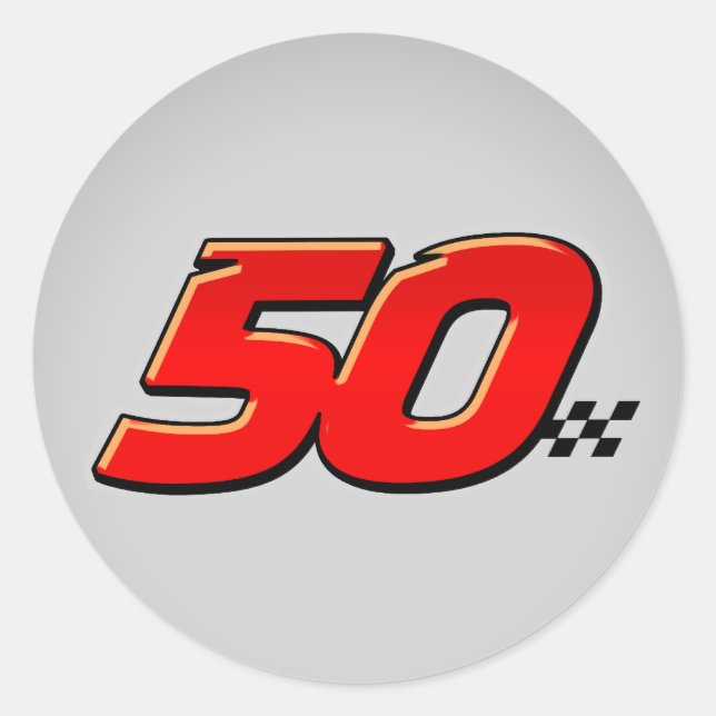 Rond Numéro 50 - Sticker (Devant)