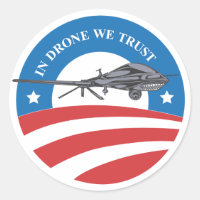 obama victoire-In Drone We Trust sticker