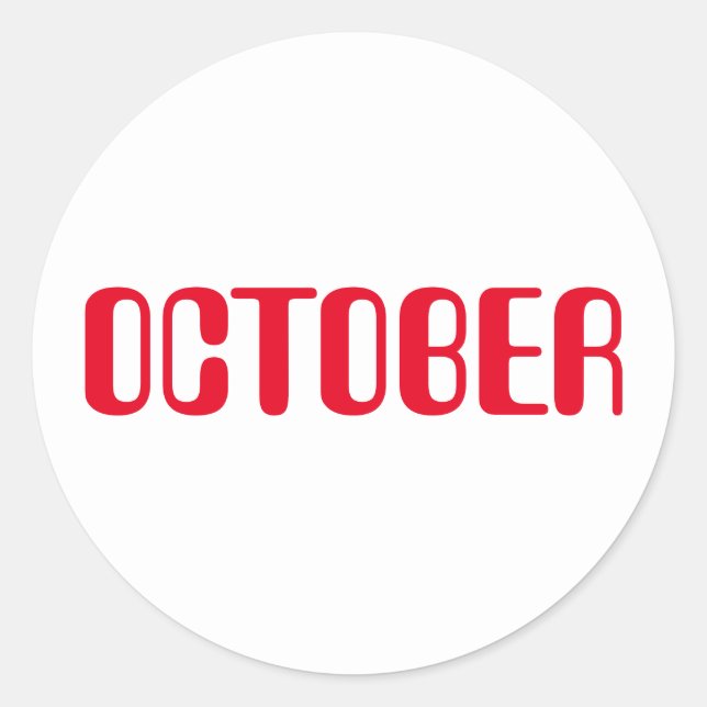 Rond Octobre Amelia Red White Sticker par Janz (Devant)