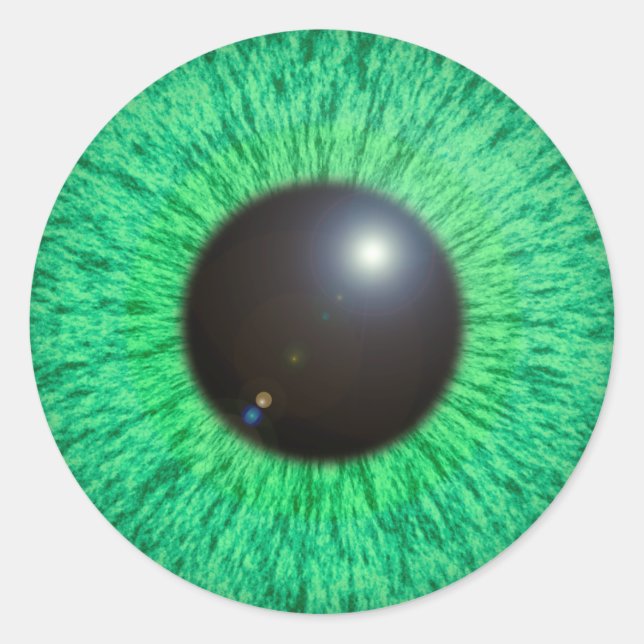 Rond Oeil Bleu Vert Avec Sticker Flare (Devant)