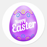 Oeuf pourpre - Sticker de Pâques