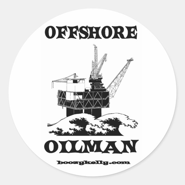 Rond Oilman Offshore, Sticker pour champs pétrolifères (Devant)