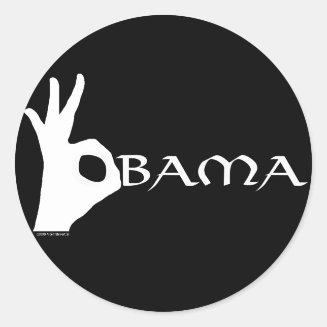 Rond OK Sticker Obama (Devant)