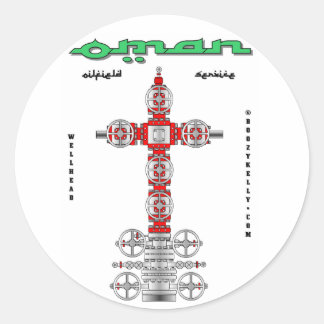 Rond Oman, Tête de puits, Sticker de champ d'huile, Hui