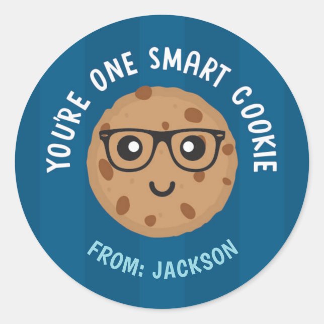 Rond One Smart Cookie Valentine's Day Sticker (Devant)