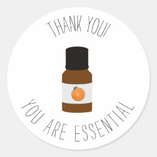 Rond Orange Vous Êtes Essentiel Merci Pétrole Sticker