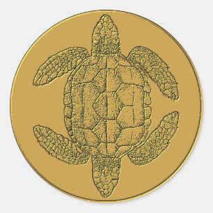 Rond Ordre ancien du Sticker à deux têtes de tortues