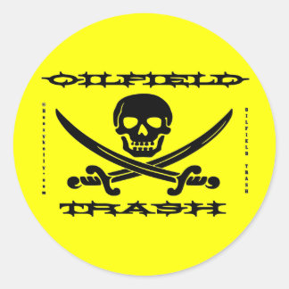 Rond Ordures de champs d'huile, Sticker de champs d'hui