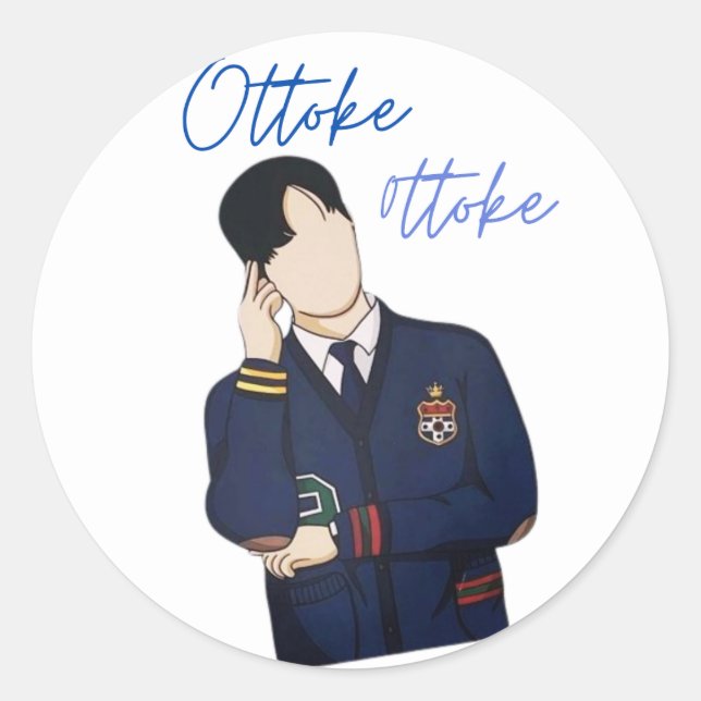 Rond Ottoke Ottoke K-Drama Sticker de scène - mignon, d (Devant)