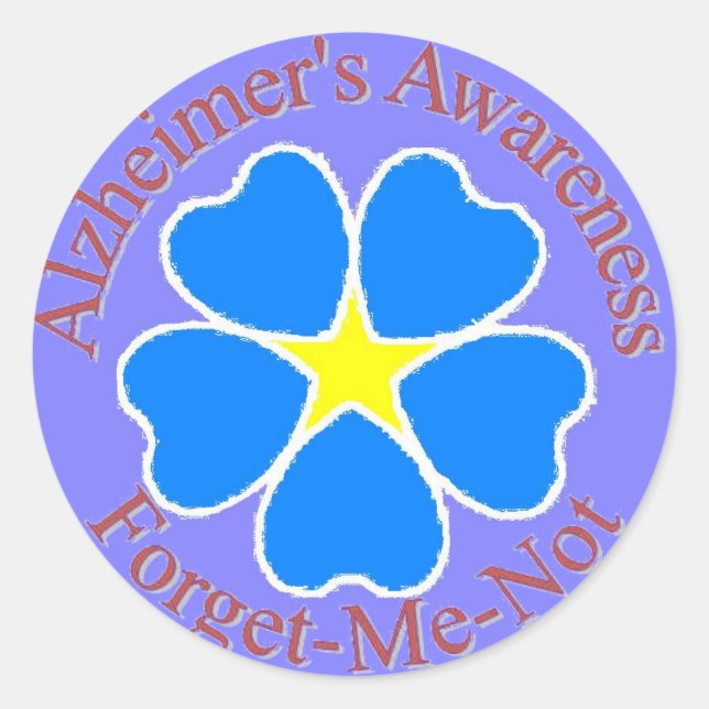 Rond Oubliez-moi pas Sticker Alzheimer (Devant)