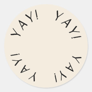 Rond OUI ! Sticker minimaliste en Merci de conception s
